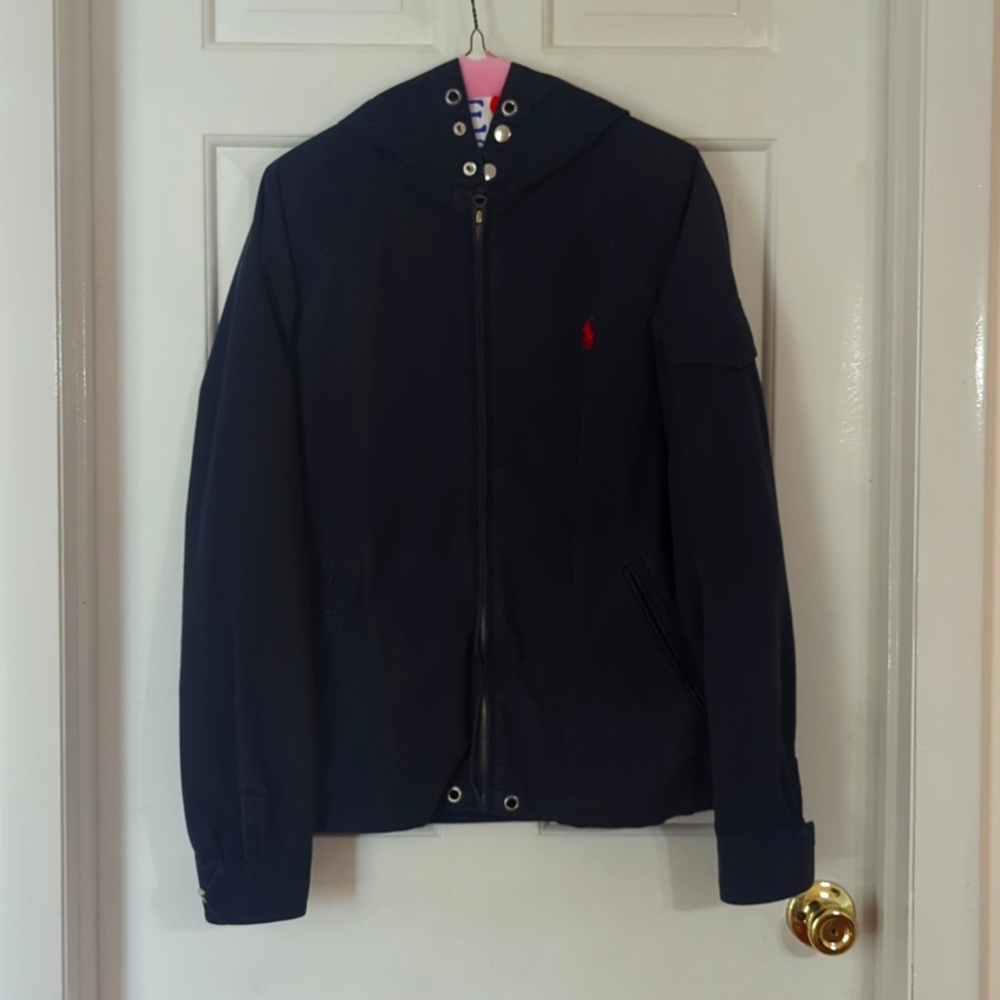 Ralph Lauren Polo Poplin Cotton Hoodie Aviator Jacket (Good-Acceptable)